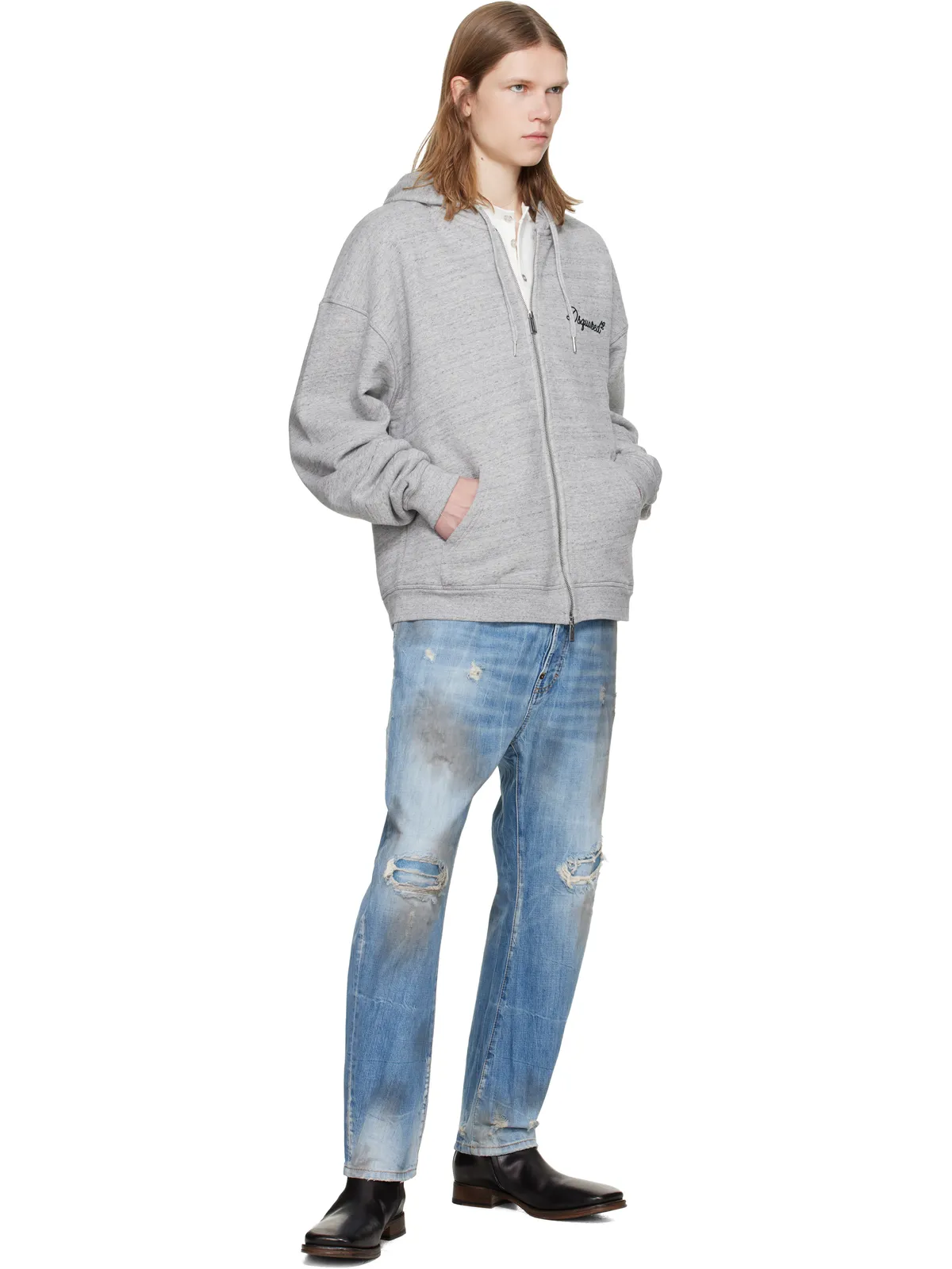 Dsquared2 Light Dirty Wash Bro ジーンズ - 画像4