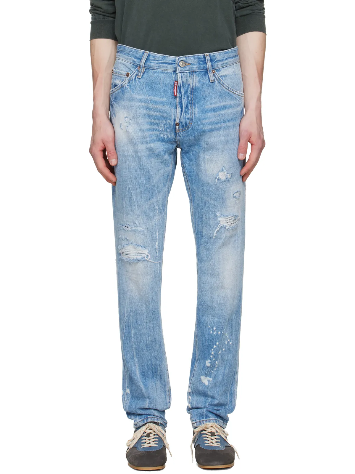 Dsquared2 Light Wash Teddy ジーンズ - 画像1