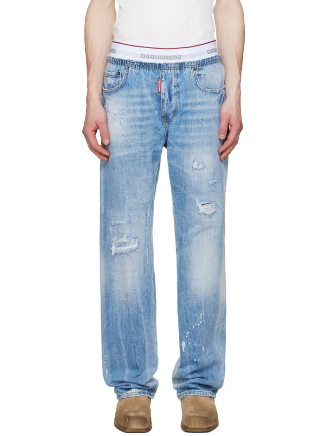 Dsquared2 Dsquared2 ライトウォッシュ ジョガー ジーンズの商品画像