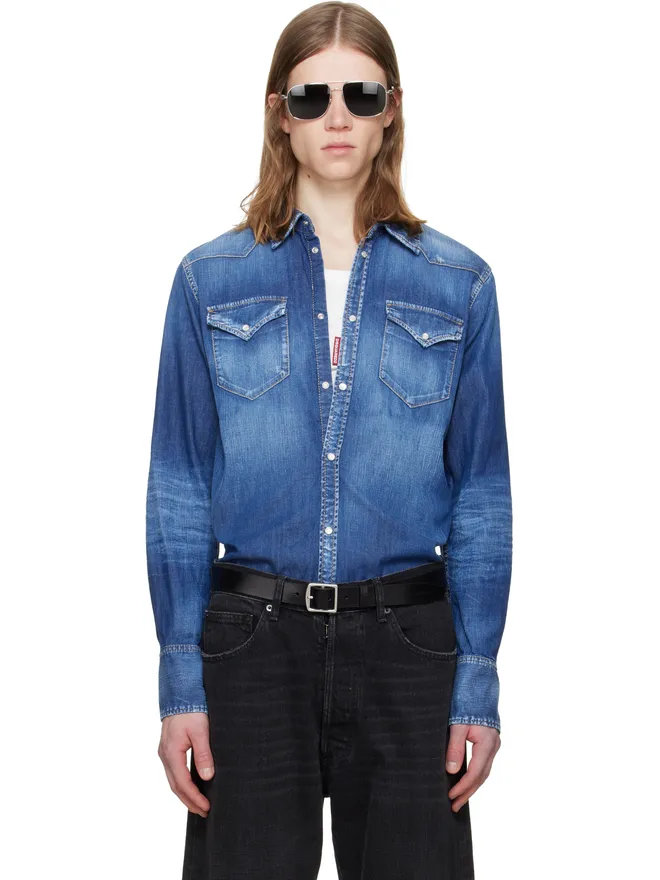Dsquared2 Dsquared2 Perfecto Wash Classic ウエスタン デニムシャツの商品画像
