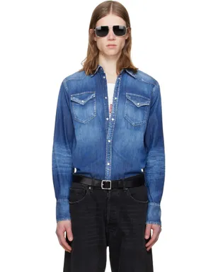 Dsquared2 Perfecto Wash Classic ウエスタン デニムシャツ - サムネイル1