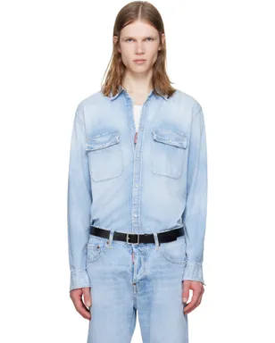 Dsquared2 Light Wash Canadian Vintage デニムシャツ - サムネイル1