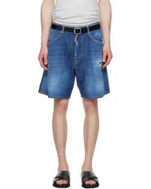Dsquared2 ミディアムウォッシュ デニム ボクサー ショートパンツ - サムネイル1