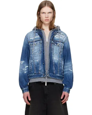 Dsquared2 Medium Ripped Wash Over デニムジャケット - サムネイル1