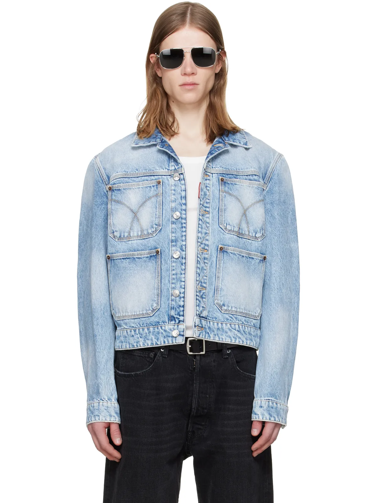 Dsquared2 Light Diagonale Wash 70's デニムジャケット - 画像1