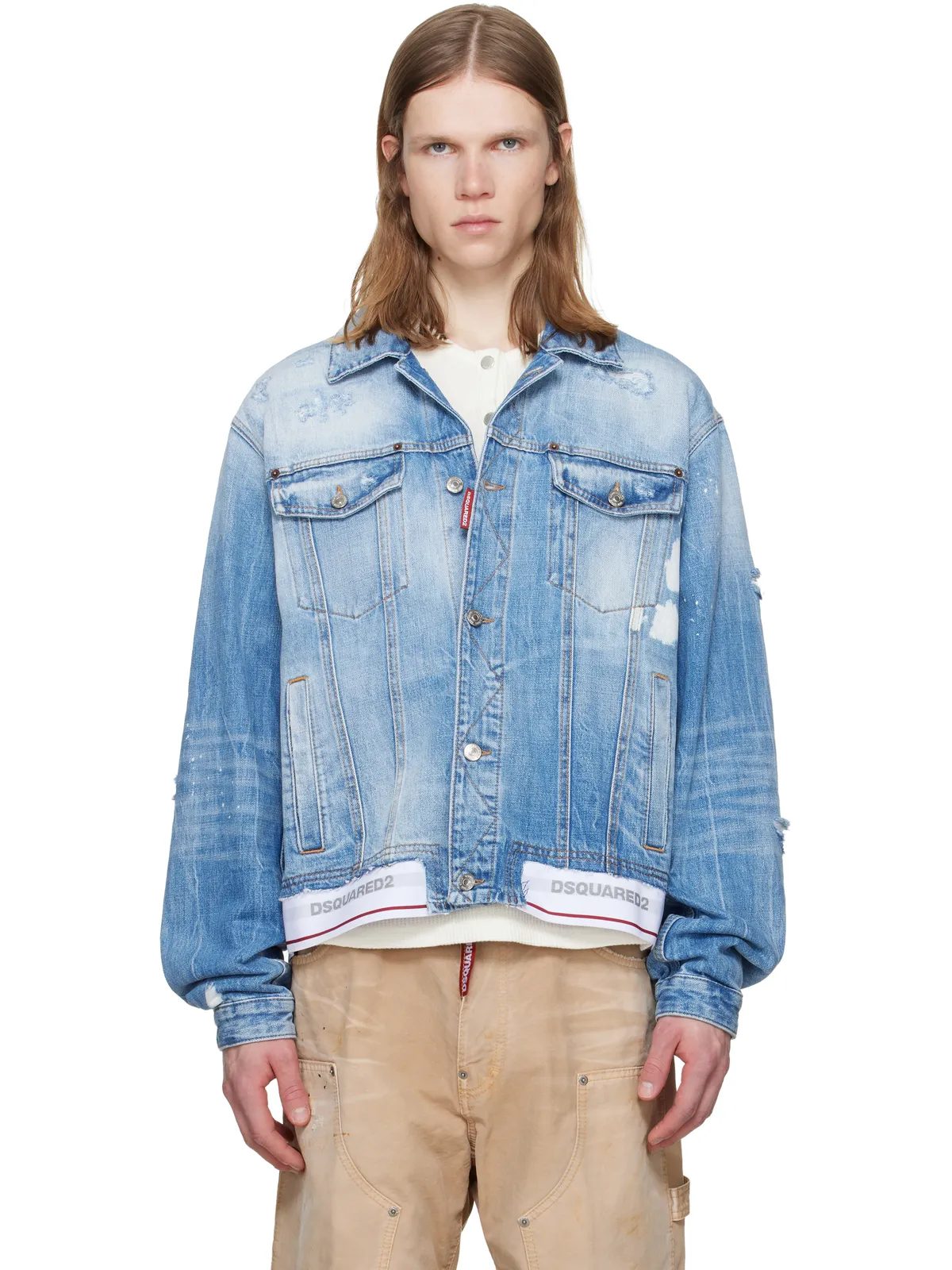 Dsquared2 Light Cool Kids Wash Over デニムジャケット - 画像1