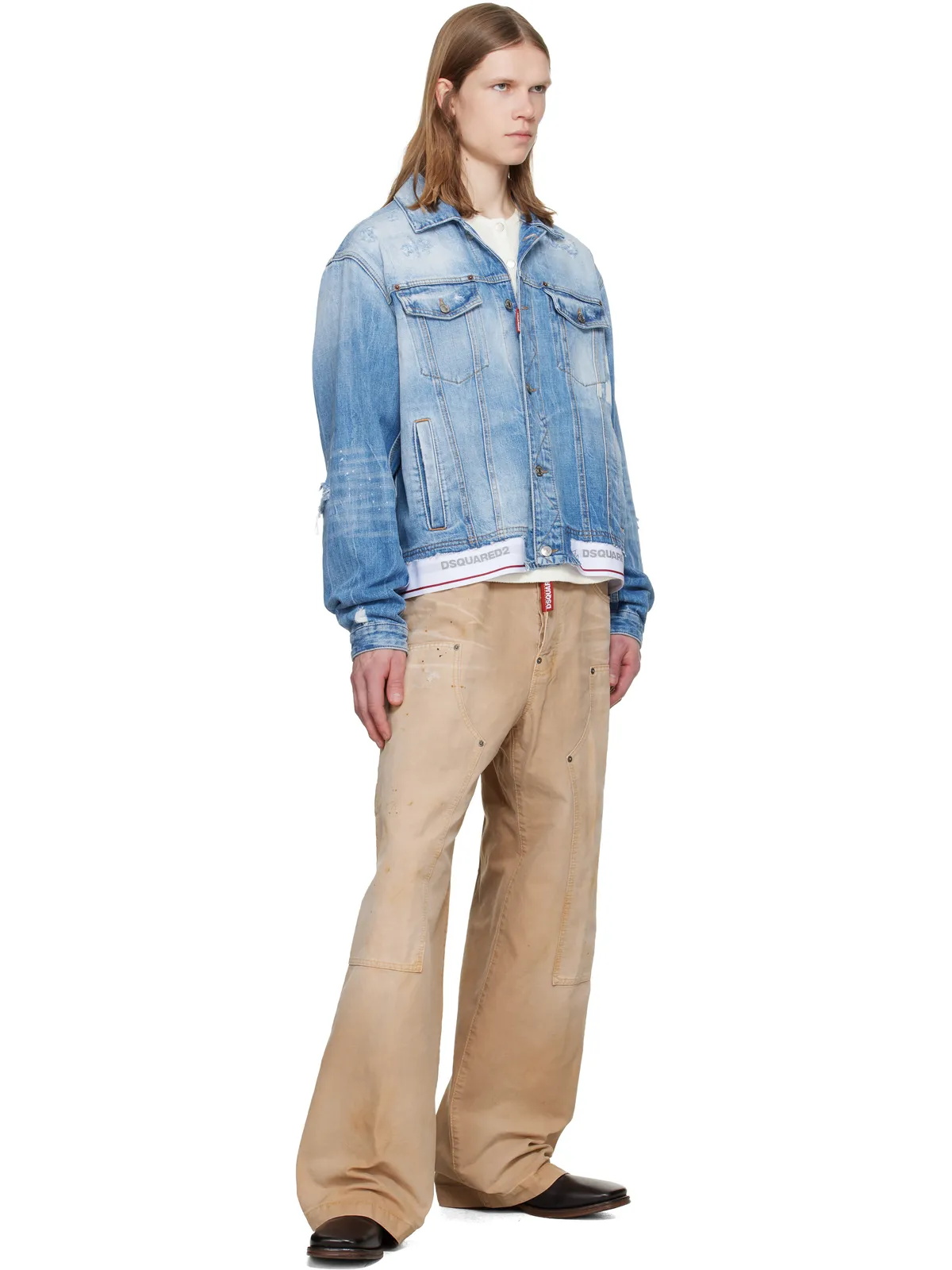 Dsquared2 Light Cool Kids Wash Over デニムジャケット - 画像4