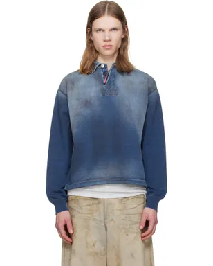 Dsquared2 Denim Effect Knit 長袖 ポロシャツ - サムネイル1