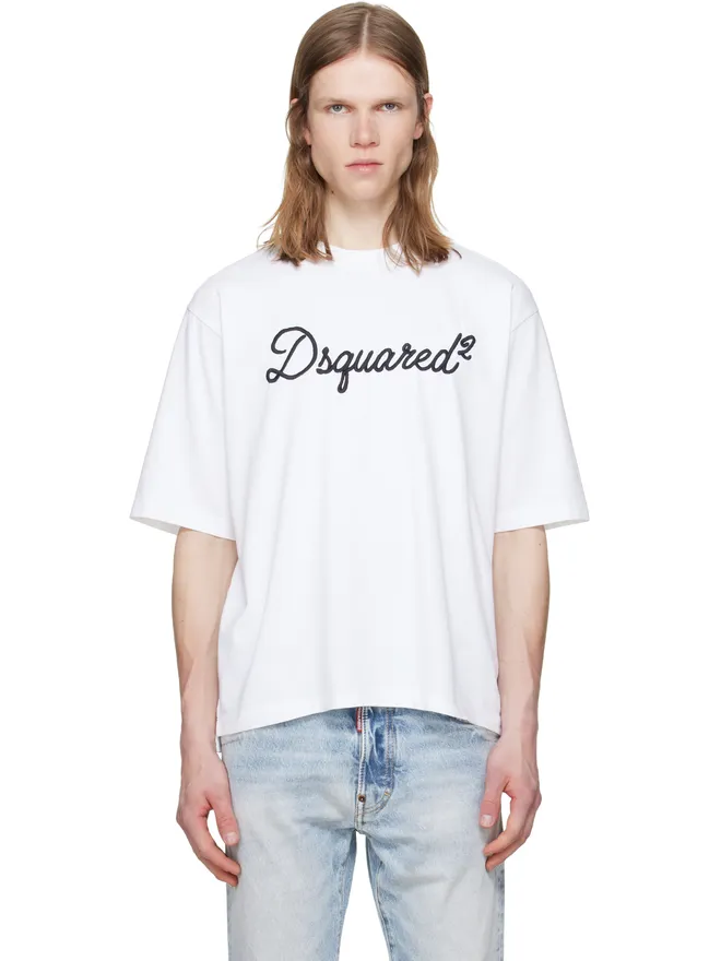 Dsquared2 Dsquared2 'Dsquared2' エンブロイダリー ルーズフィット Tシャツの商品画像