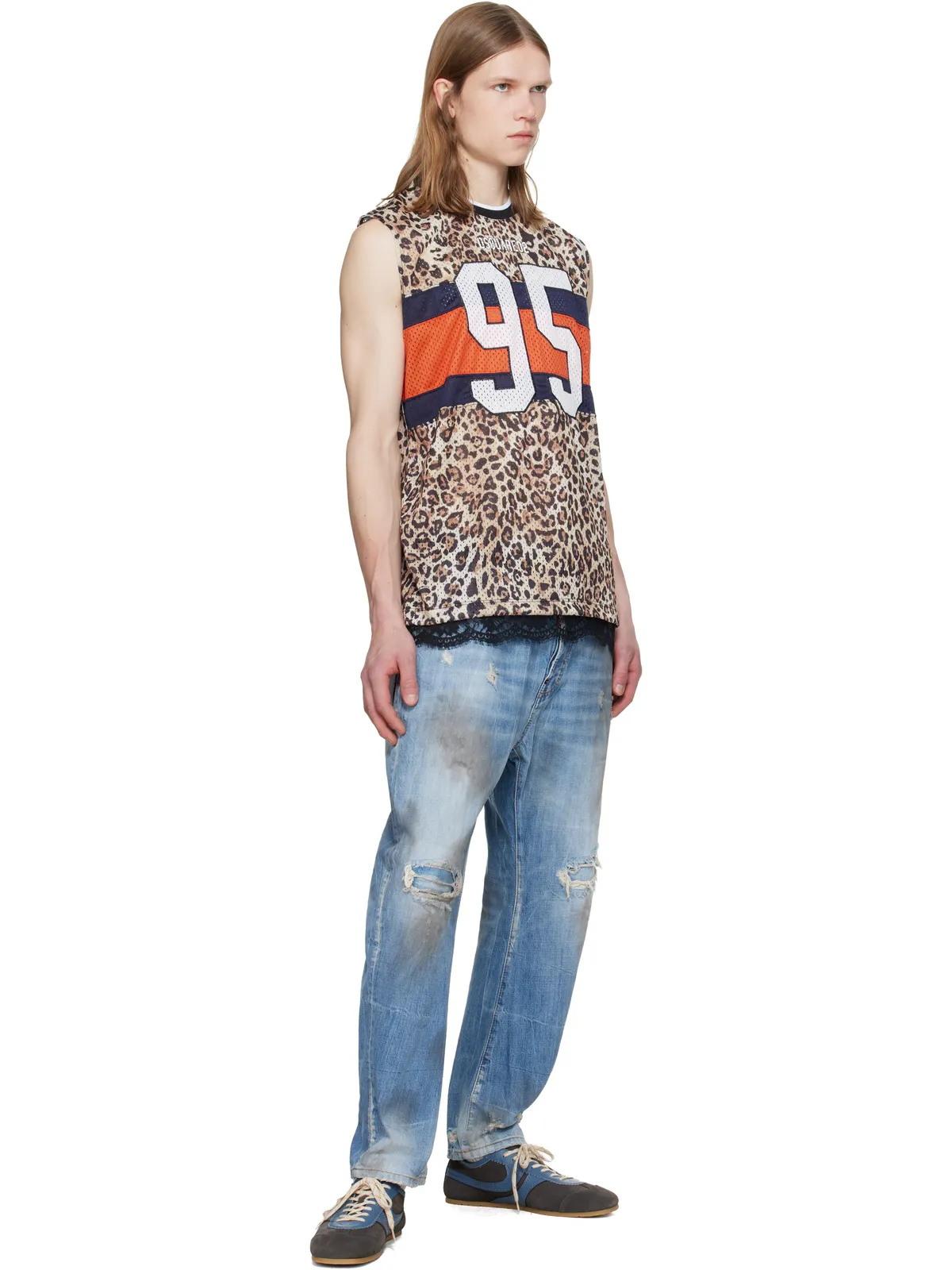 Dsquared2 Wild2 Cigarette Fit タンクトップ - 画像4