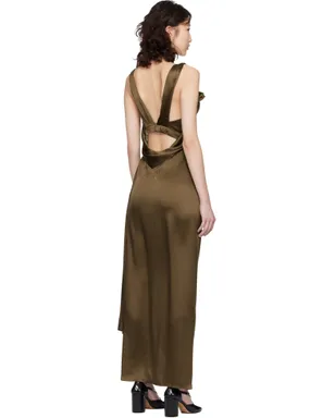 Maison Margiela シルクサテン マキシワンピース - サムネイル3