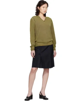 Maison Margiela バージンウール Vネックセーター - サムネイル4