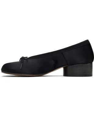 Maison Margiela ブラック Tabi Ballerina サテン ヒール - サムネイル3