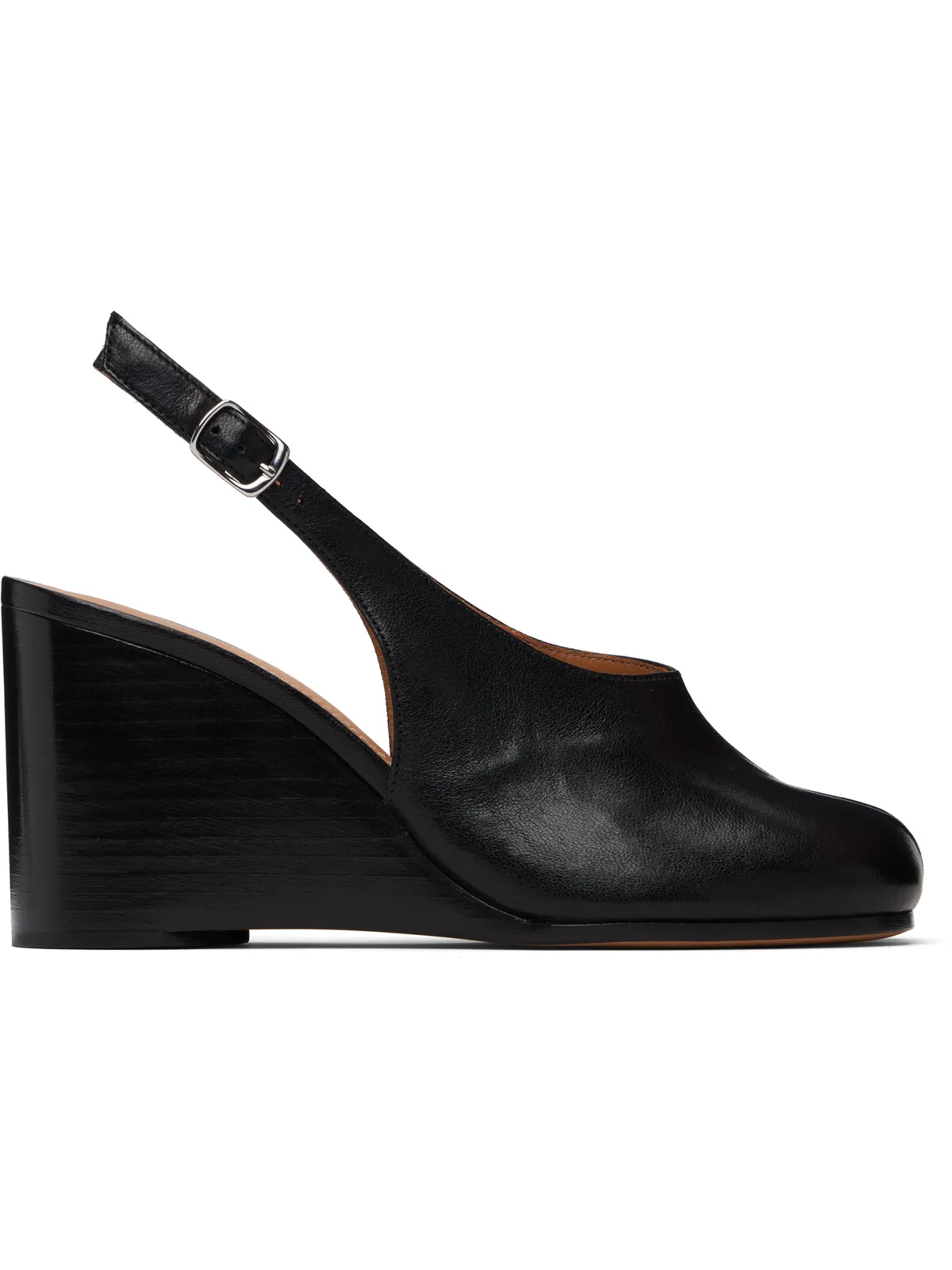 Maison Margiela ブラック Tabi ウェッジ スリングバックヒール - 画像1