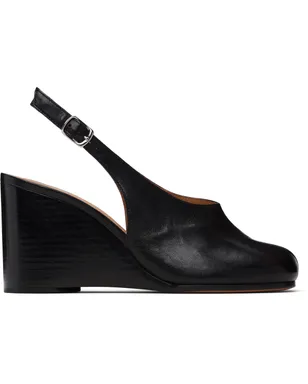 Maison Margiela ブラック Tabi ウェッジ スリングバックヒール - サムネイル1