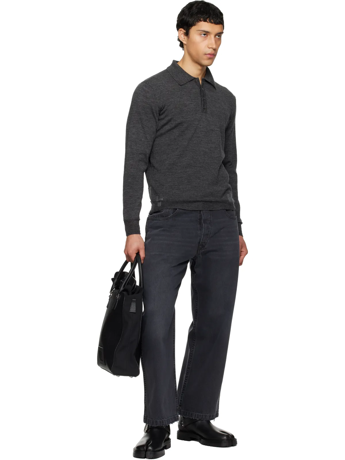 Maison Margiela ストレートレッグ クロップドジーンズ - 画像4