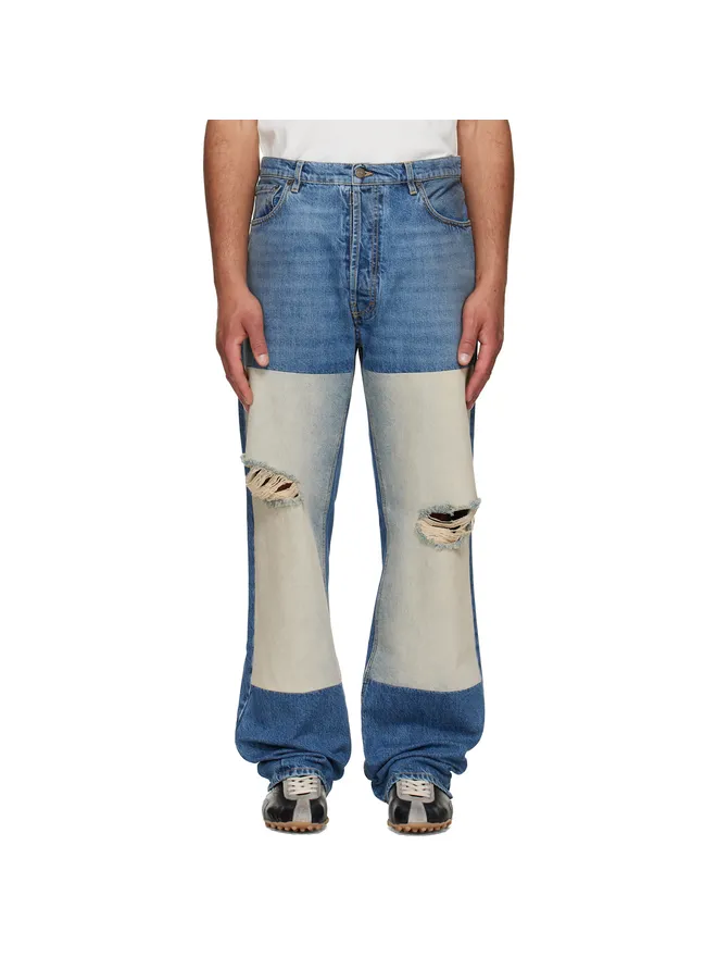 Maison Margiela Maison Margiela パッチ パネル ストレートジーンズの商品画像