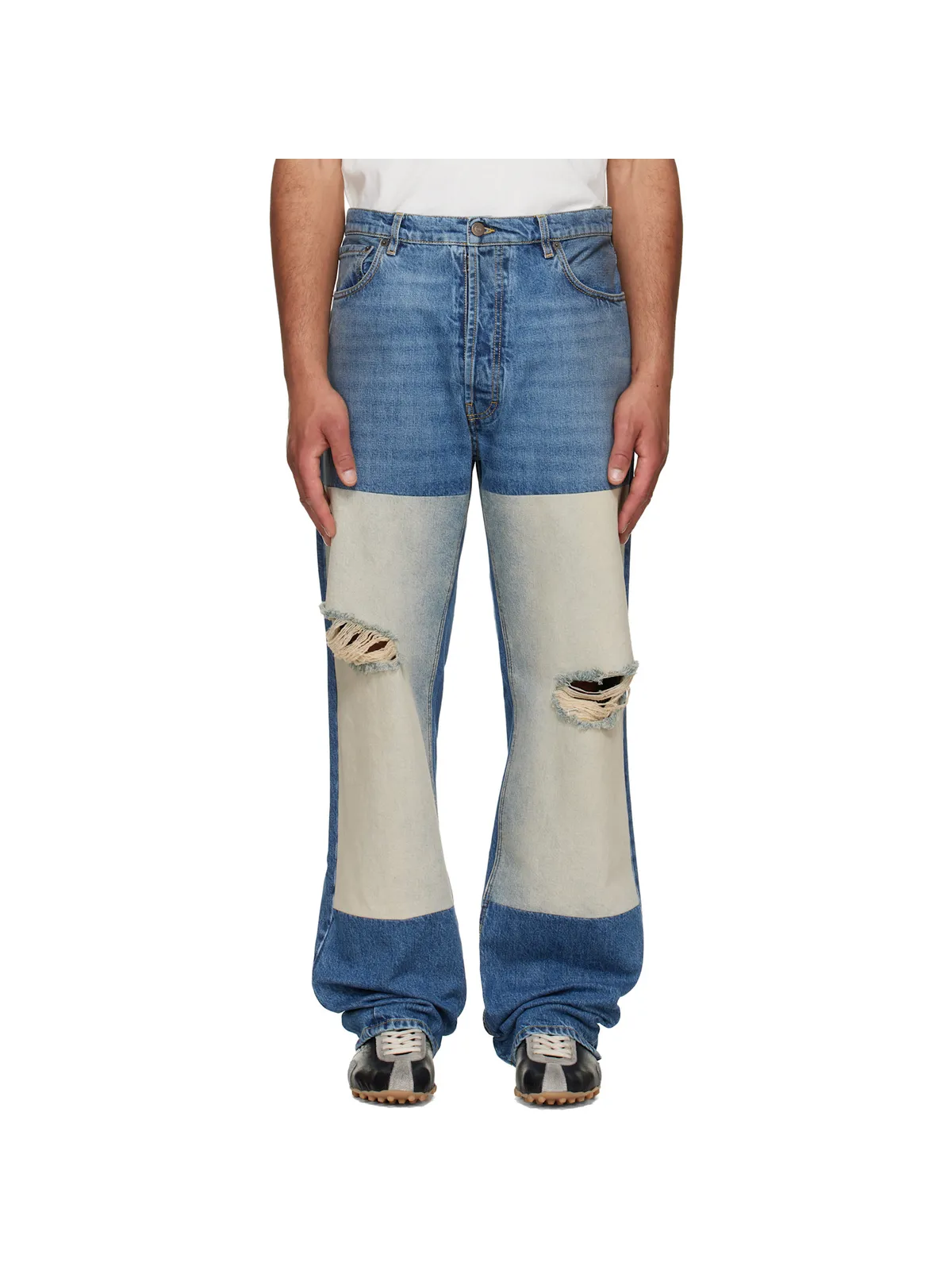 Maison Margiela パッチ パネル ストレートジーンズ - 画像1