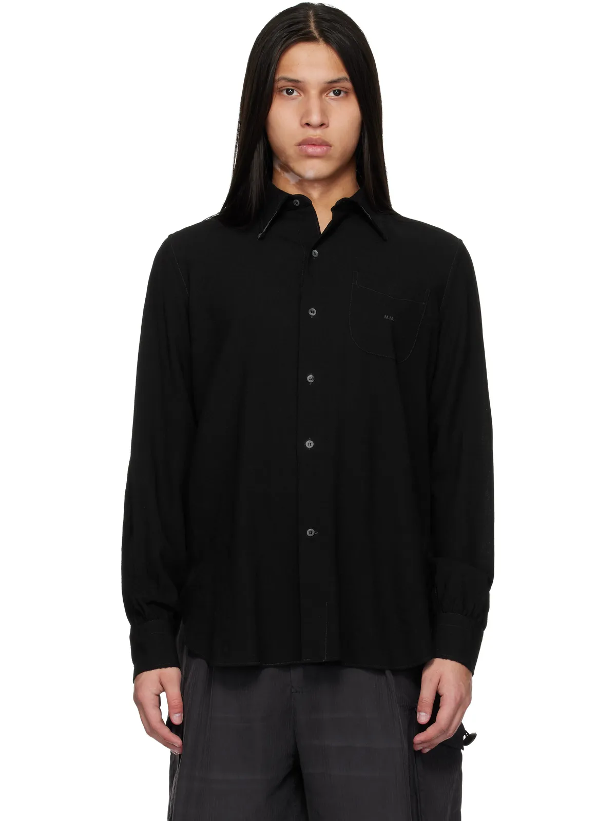 Maison Margiela バージンウール 長袖シャツ - 画像1