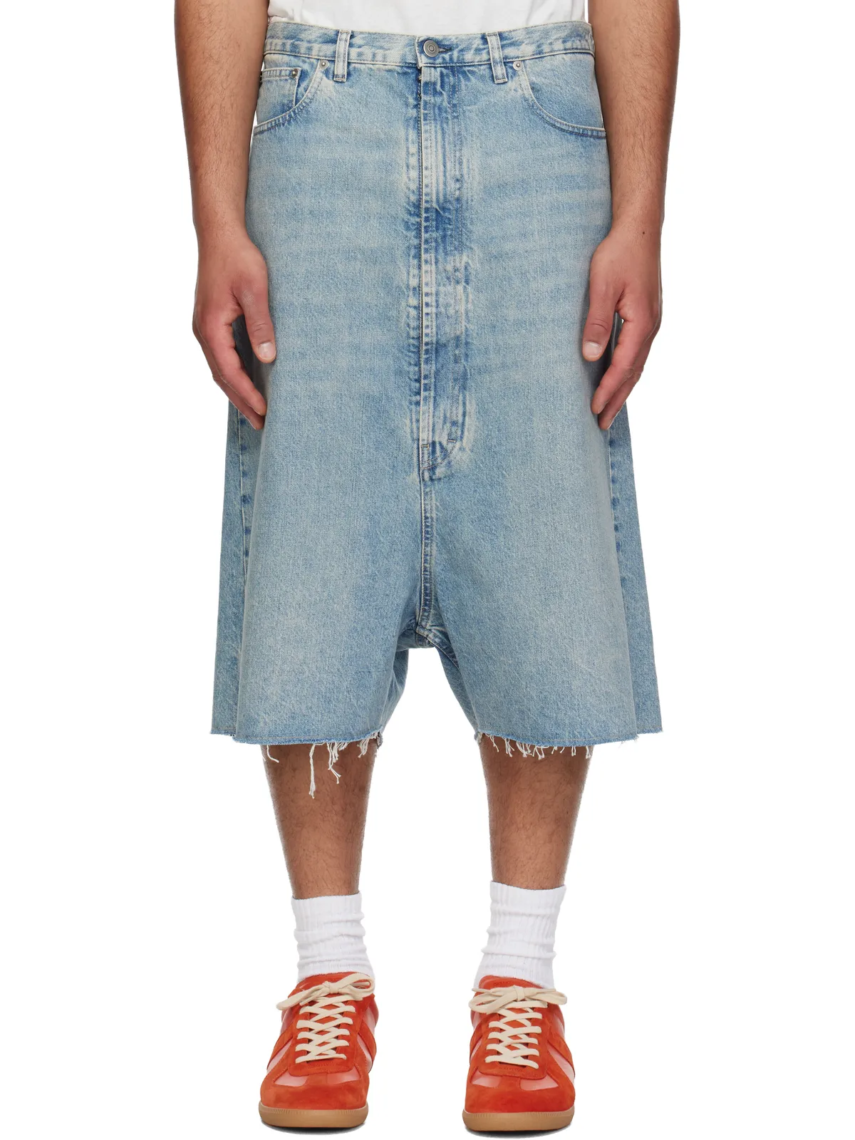 Maison Margiela Dropped-Rise デニム バミューダショーツ - 画像1