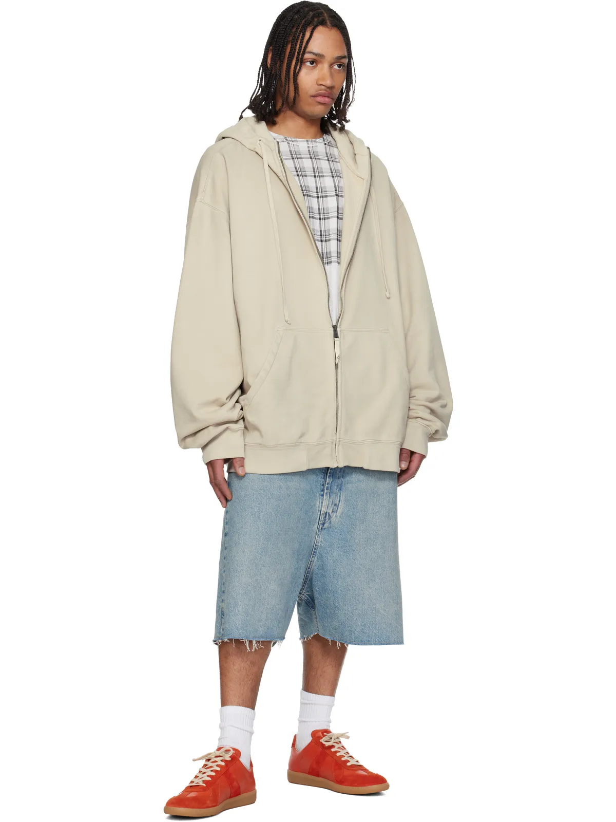 Maison Margiela Dropped-Rise デニム バミューダショーツ - 画像4