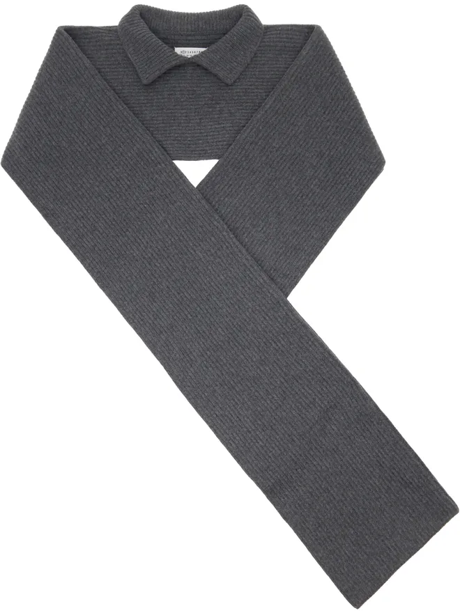 Maison Margiela Maison Margiela リブ ウール カラー マフラーの商品画像