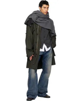 Maison Margiela リブ ウール カラー マフラー - サムネイル3