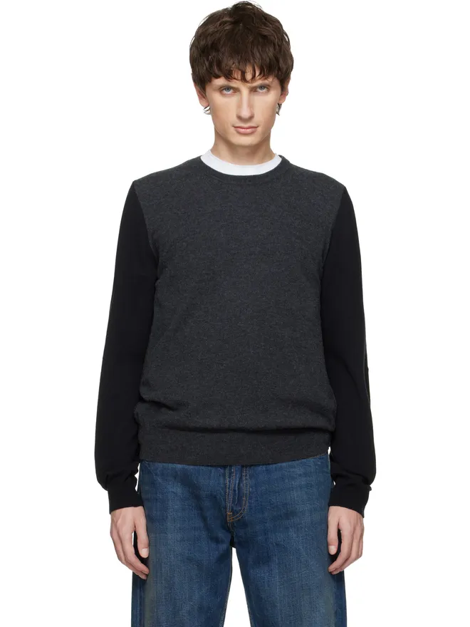 Maison Margiela Maison Margiela ツートーン ウール セーターの商品画像