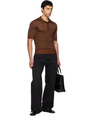 Maison Margiela Dandy チェック ウール ニットポロシャツ - サムネイル4