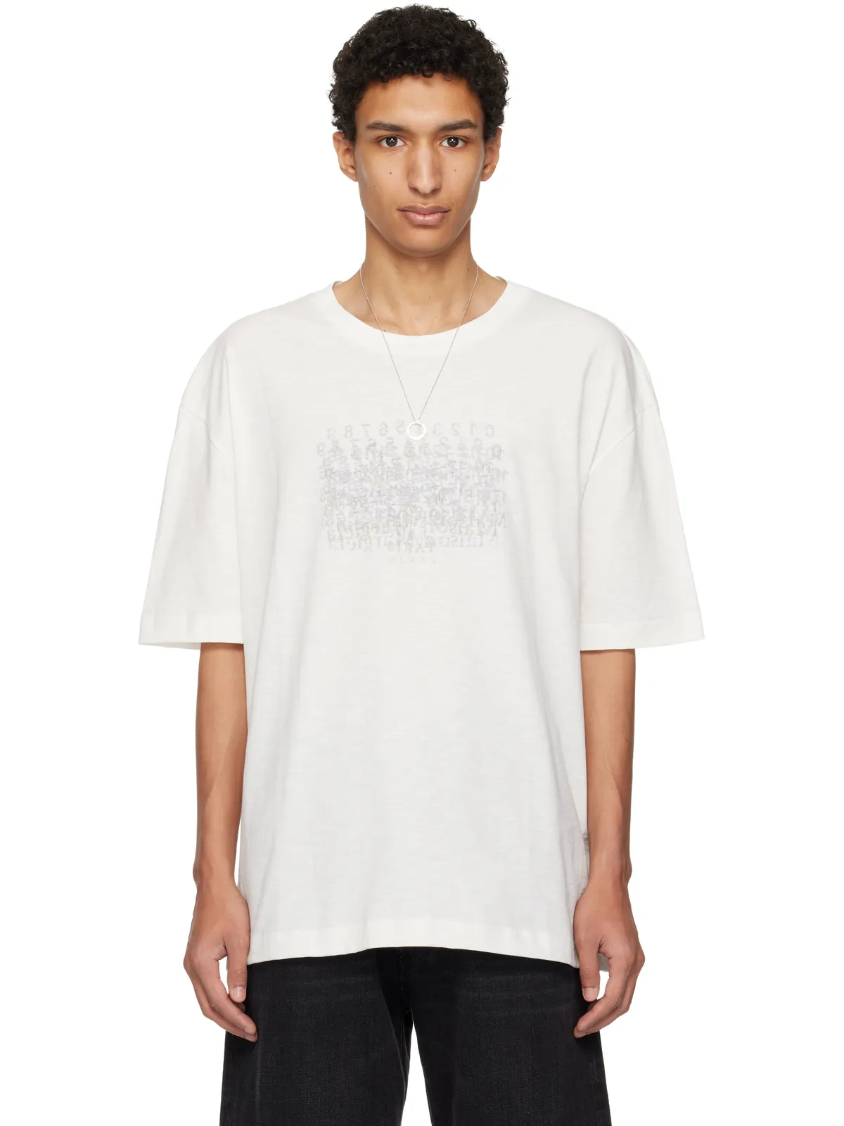 Maison Margiela ロゴ刺繍 Tシャツ - 画像1