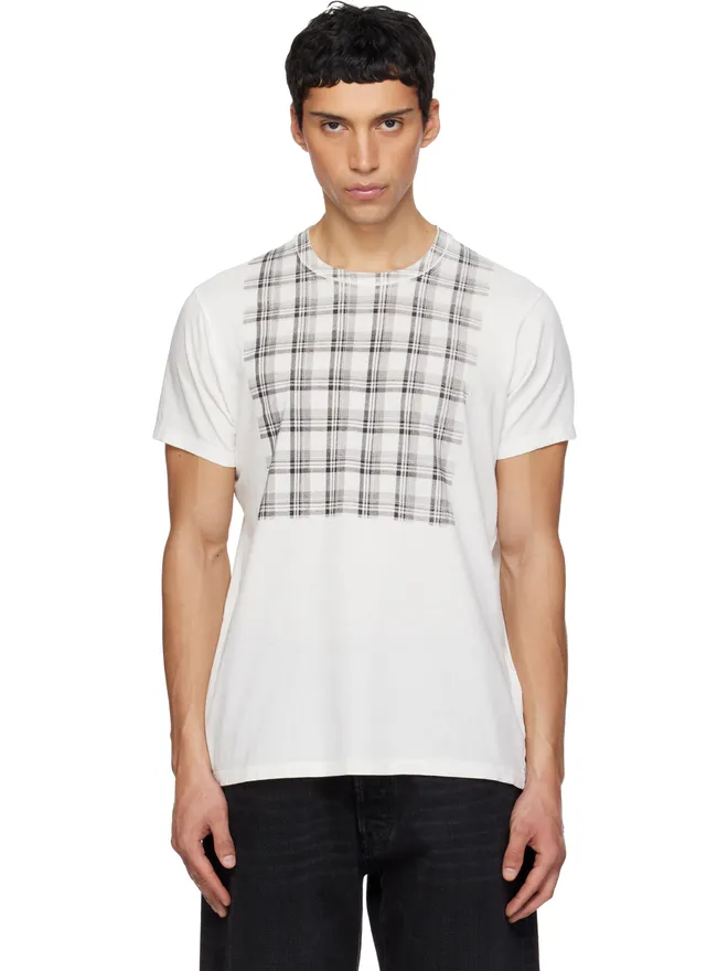 Maison Margiela Maison Margiela チェック パネル コットン Tシャツの商品画像