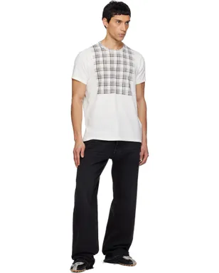 Maison Margiela チェック パネル コットン Tシャツ - サムネイル4