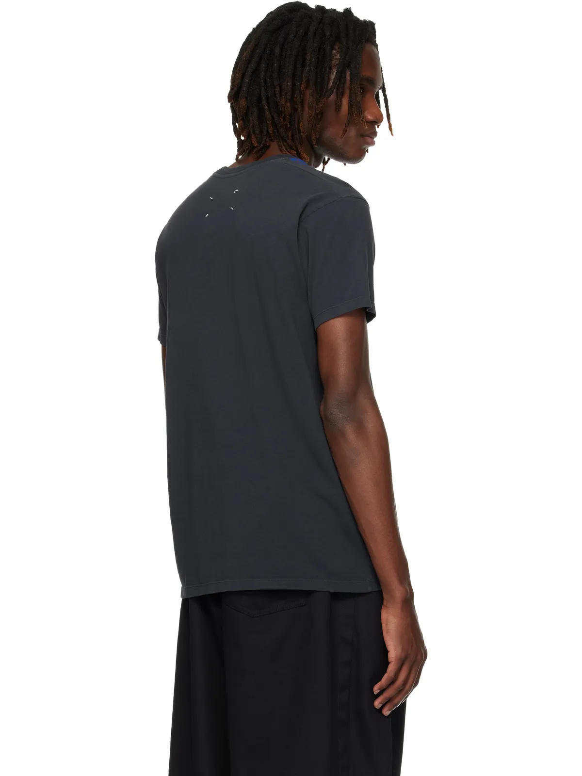 Maison Margiela コットン チェックパネル Tシャツ - 画像3