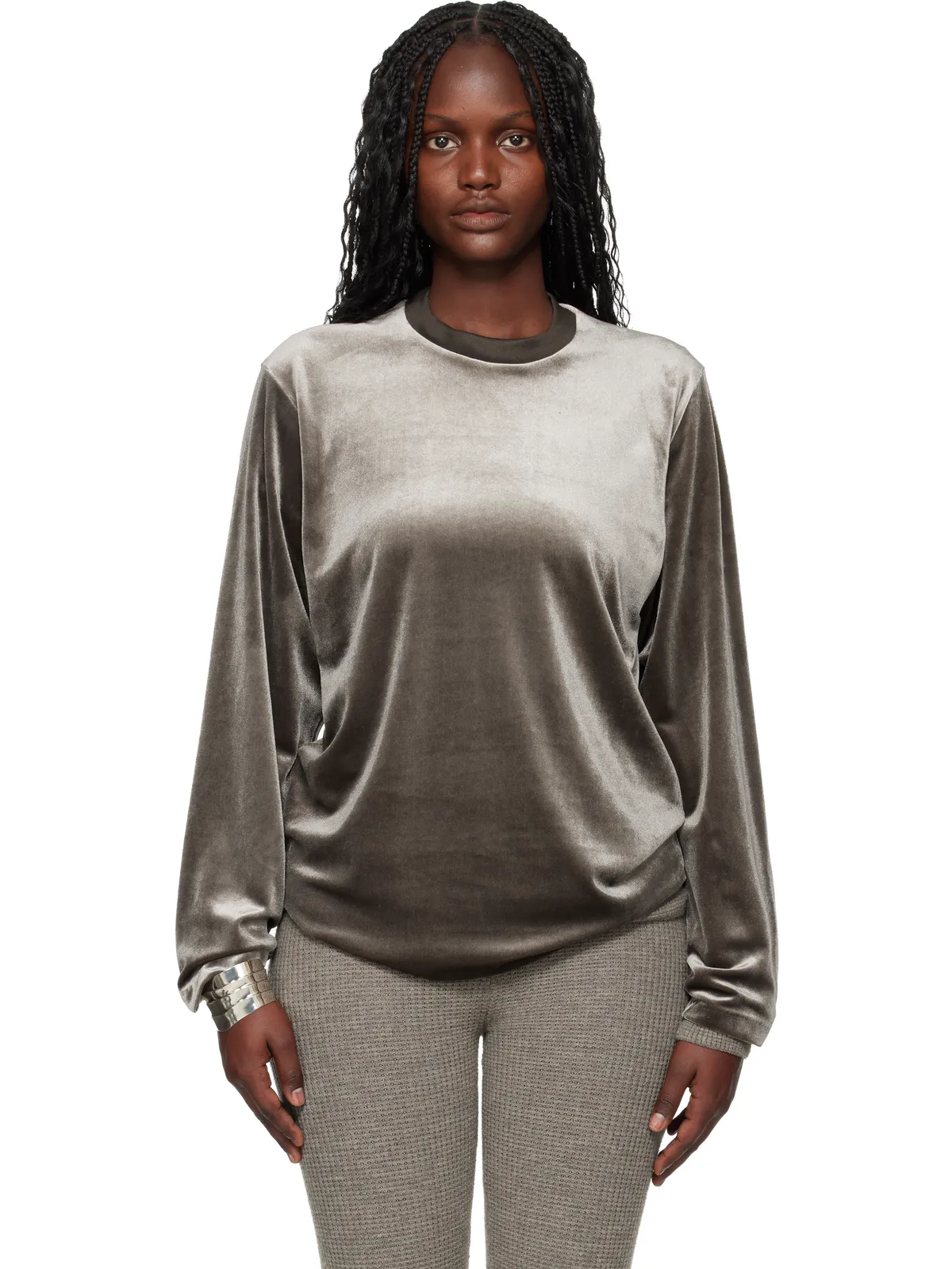 Fear of God ESSENTIALS Holiday Classic ベロア 長袖Tシャツ - 画像1