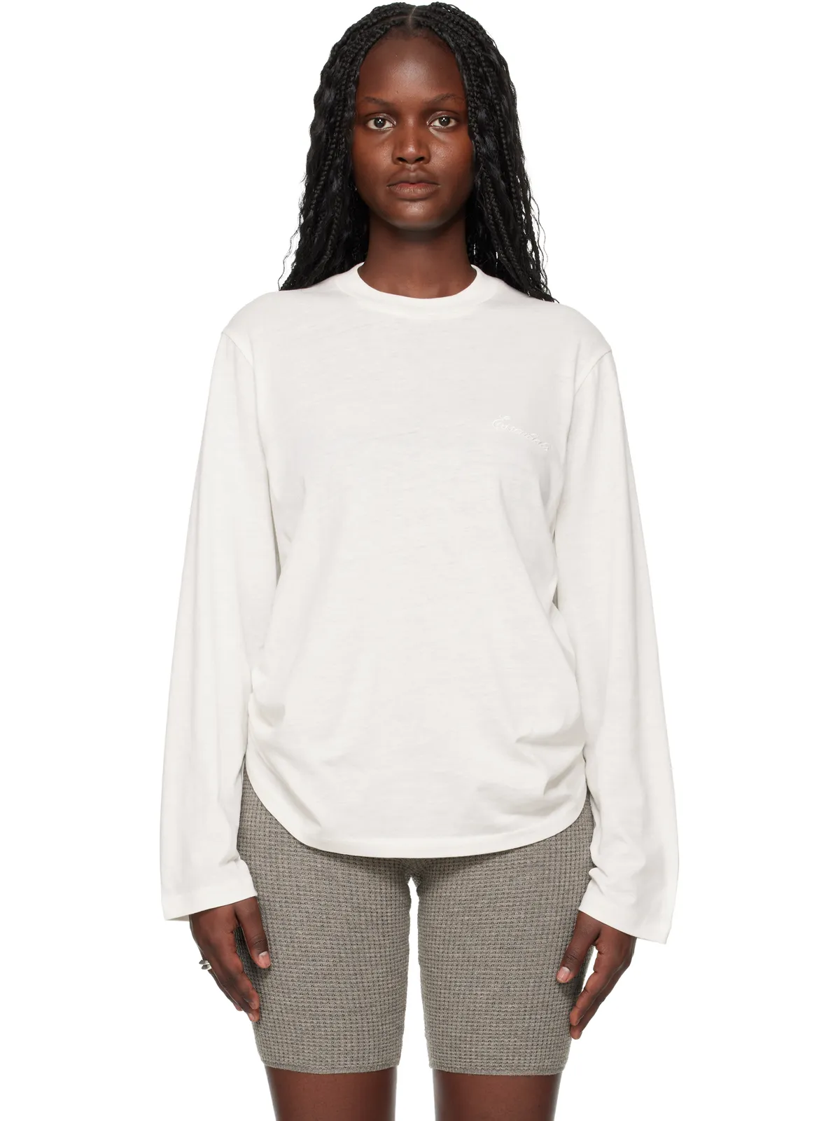 Fear of God ESSENTIALS Holiday Embroidered Classic Fit 長袖Tシャツ - 画像1