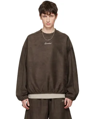 Fear of God ESSENTIALS Signature Modern クルーネック フェイクスエード スウェットシャツ - サムネイル1