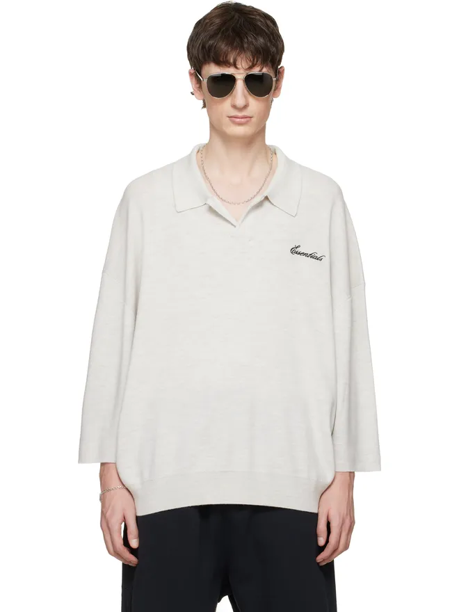 Fear of God ESSENTIALS Fear of God ESSENTIALS Signature Three-Quarter Sleeve 90s ニットポロシャツの商品画像