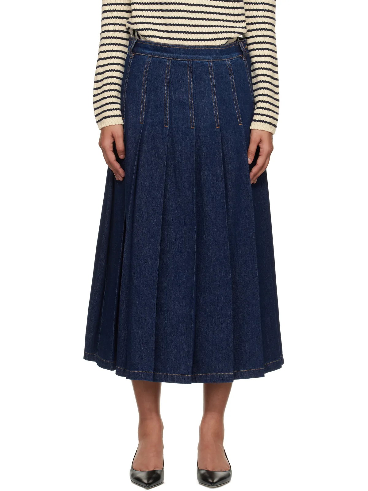 Weekend Max Mara Wkdovale デニム ミディアムスカート - 画像1