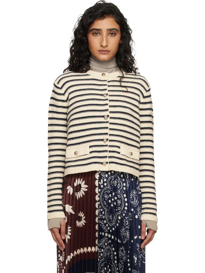 Weekend Max Mara Weekend Max Mara ボーダー カーディガンの商品画像