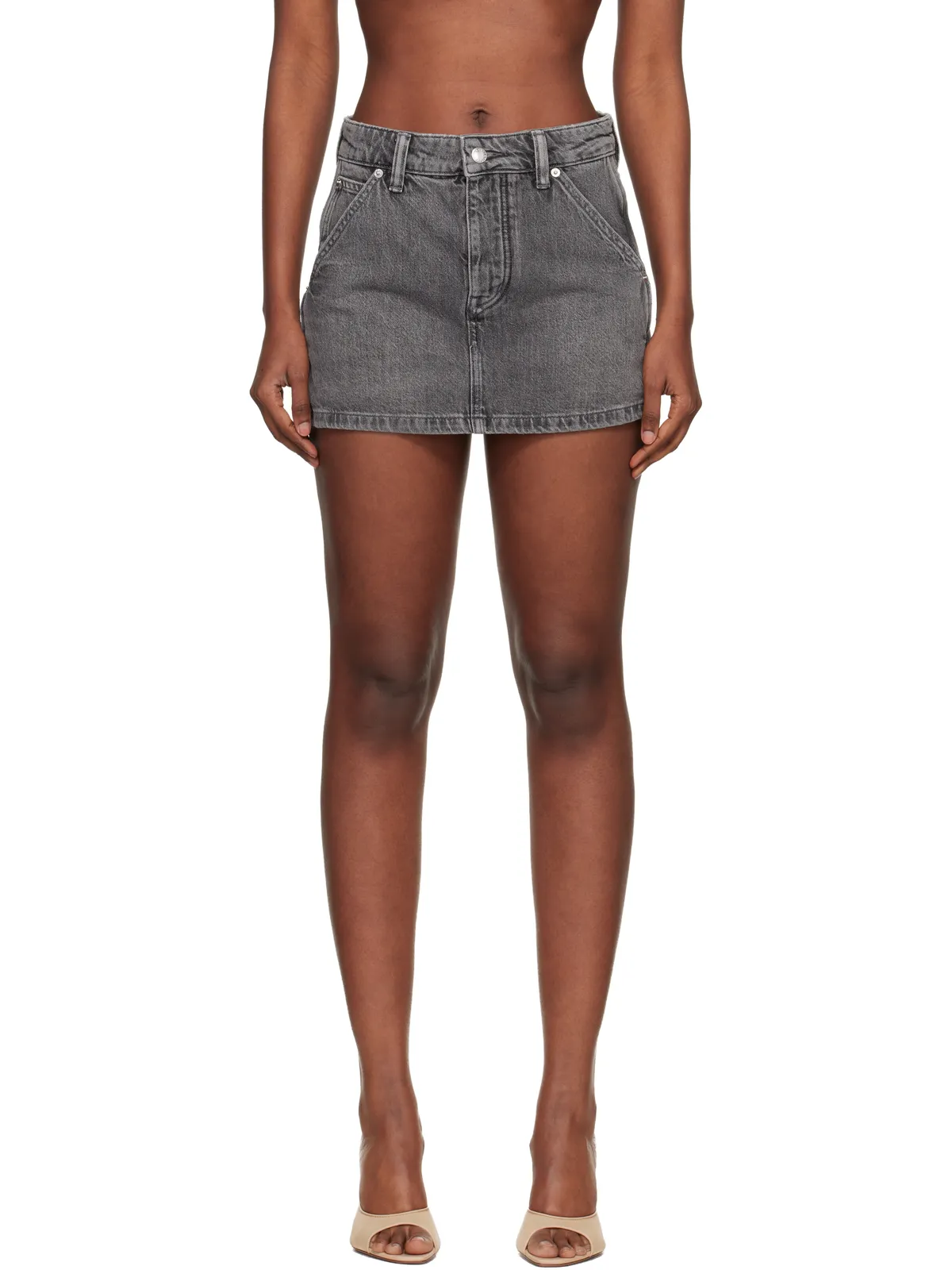 Alexander Wang デニム カーペンター ミニ スコート - 画像1