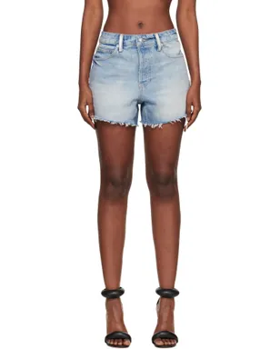 Alexander Wang Crystal Hotfix デニム リラックスフィット ショートパンツ - サムネイル1