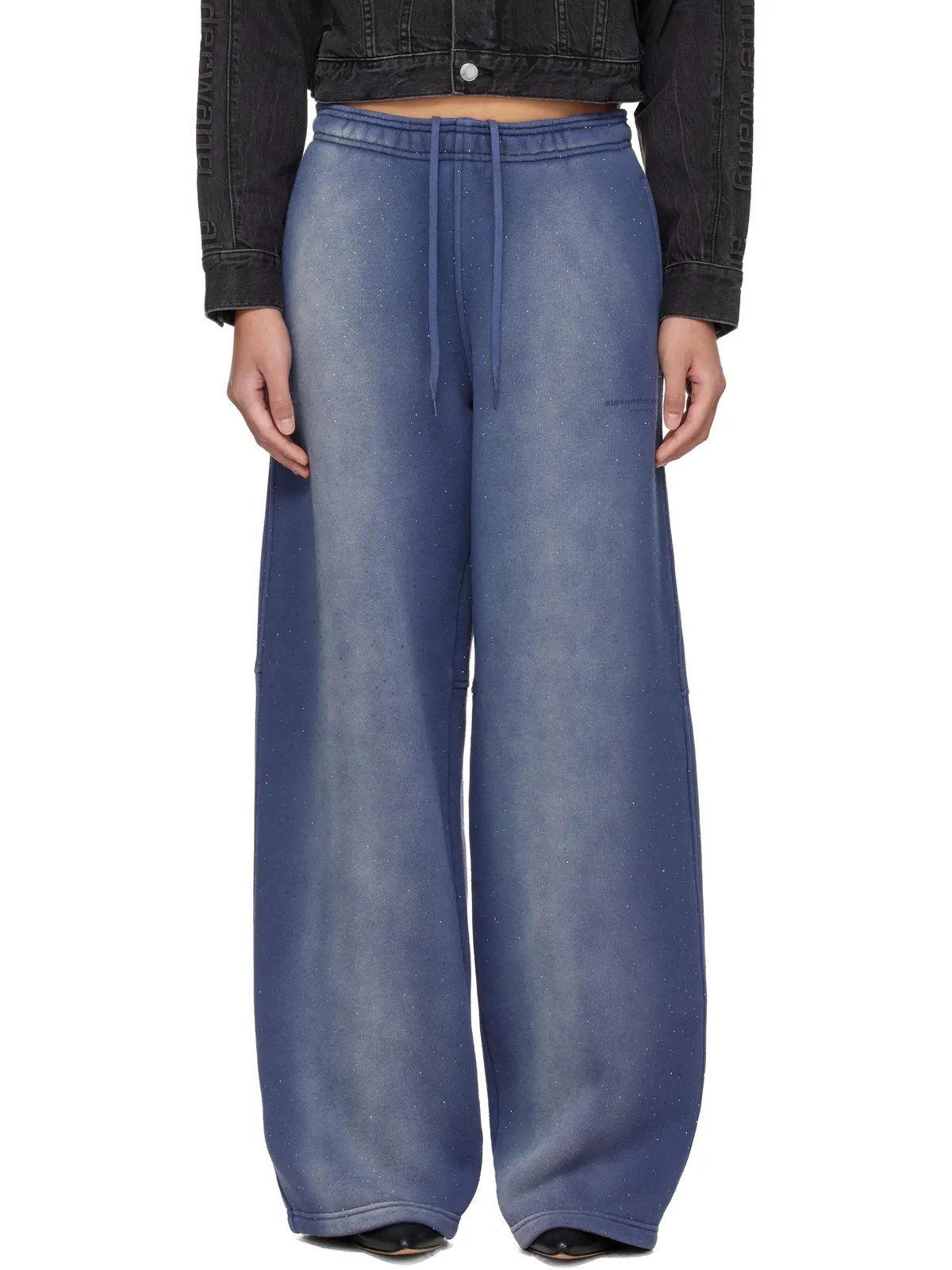 Alexander Wang Allover Hotfix ミッドライズ スウェットパンツ - 画像1