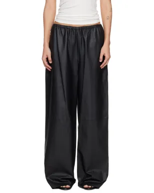 Alexander Wang Paper レザー ミッドライズ トラックパンツ - サムネイル1