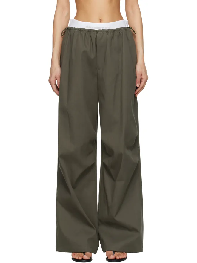 Alexander Wang Alexander Wang ロゴ エラスティック ミッドライズ トラウザーズの商品画像