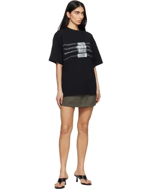 Alexander Wang ロゴ エラスティック ミッドライズ ミニスカート - サムネイル4