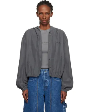 Alexander Wang クロップド シルク フーディ - サムネイル1