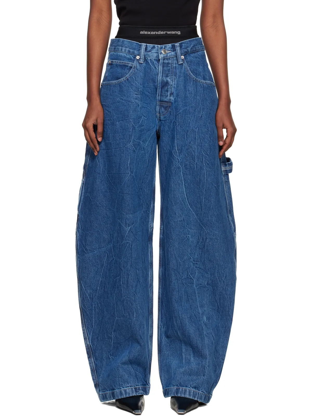 Alexander Wang Pre-Styled ミッドライズ オーバーサイズ ジーンズ - 画像1