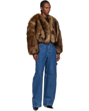 Alexander Wang クロップド フェイクファー ジャケット - サムネイル4