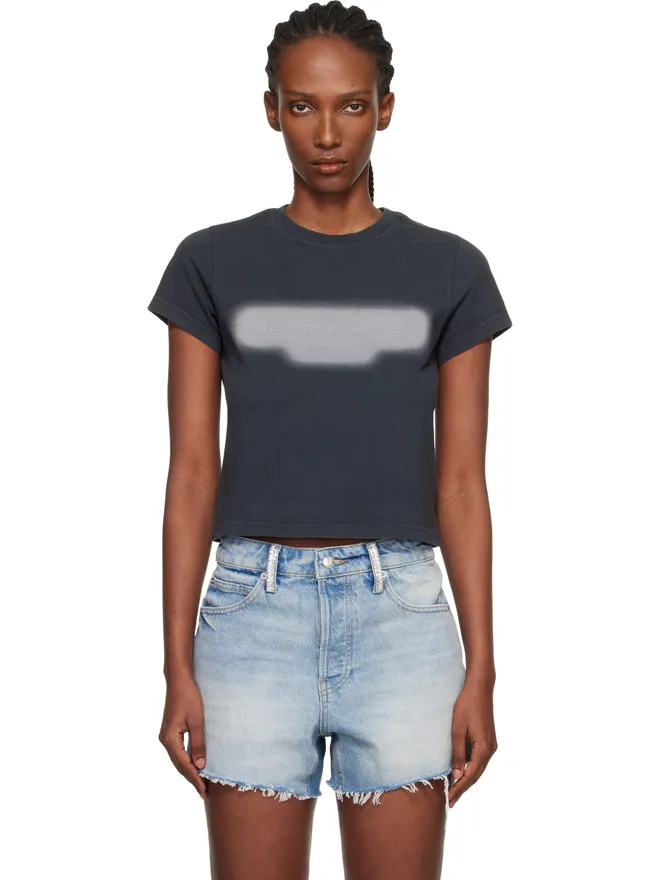 Alexander Wang Alexander Wang Reflective Halo Print Logo Tシャツの商品画像