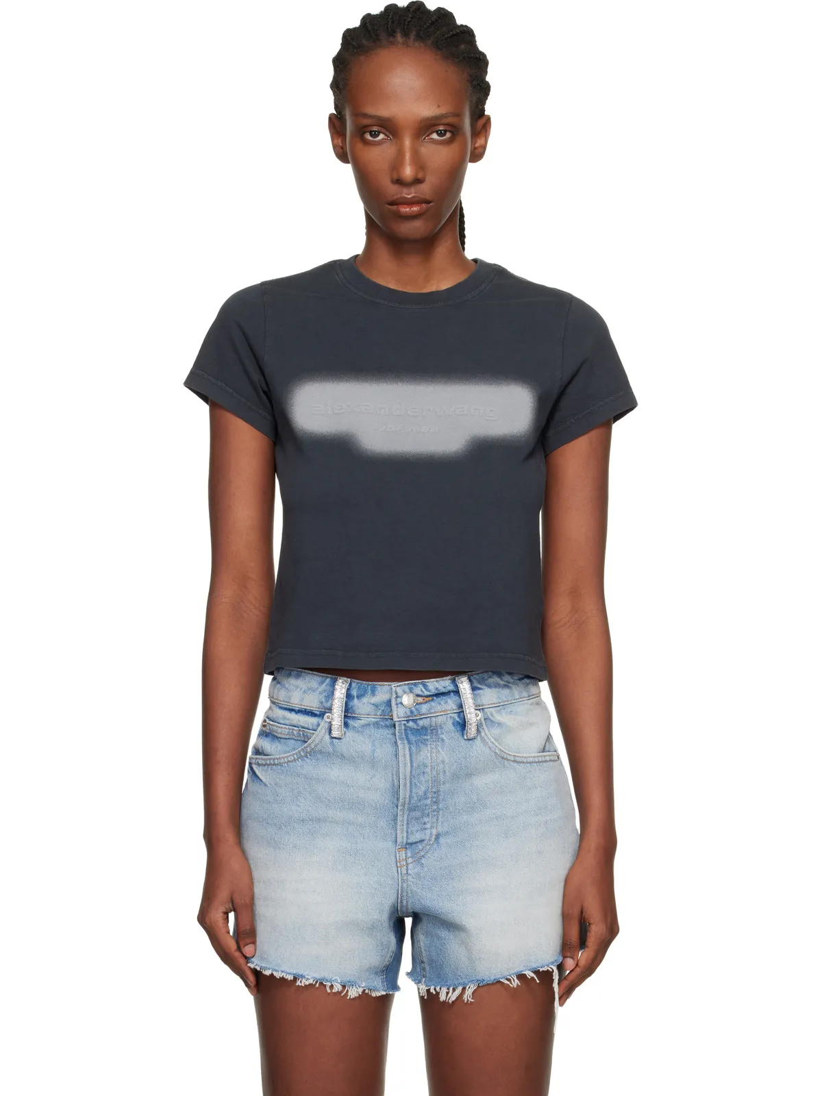 Alexander Wang Reflective Halo Print Logo Tシャツ - 画像1